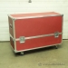 Red Rolling Heavy Duty Dual Plasma LCD ATA Trade Show Road Case